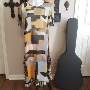 Anthro Conditions Apply Collection Graphic Maxi Dress